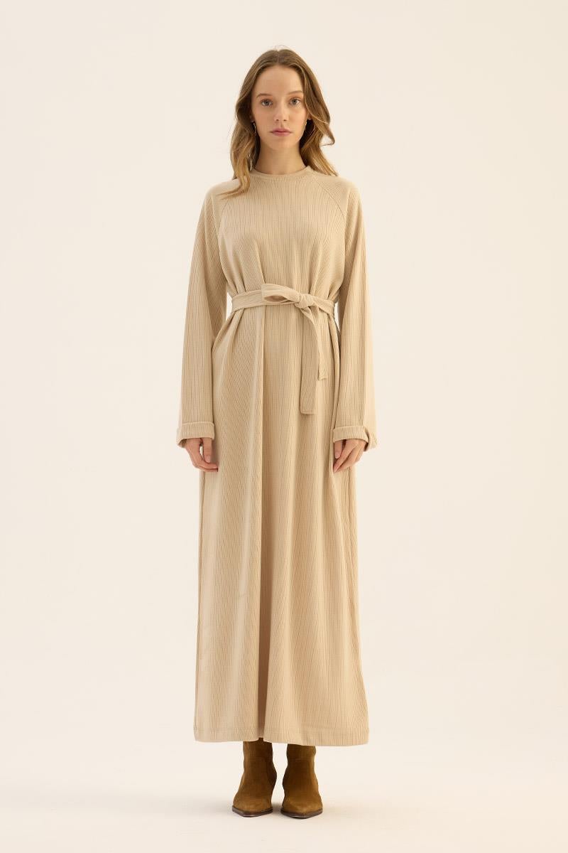 Kemerli Triko Elbise