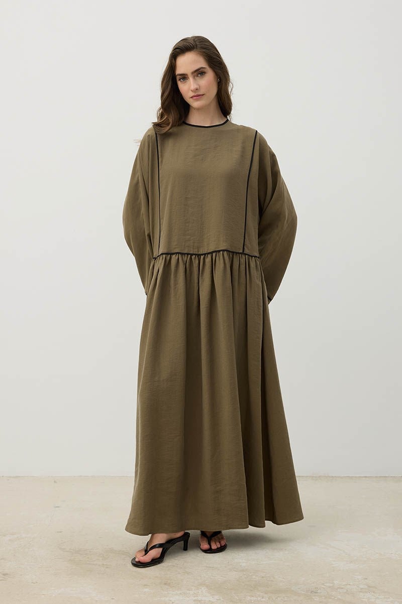 Kimono Kol Elbise Haki