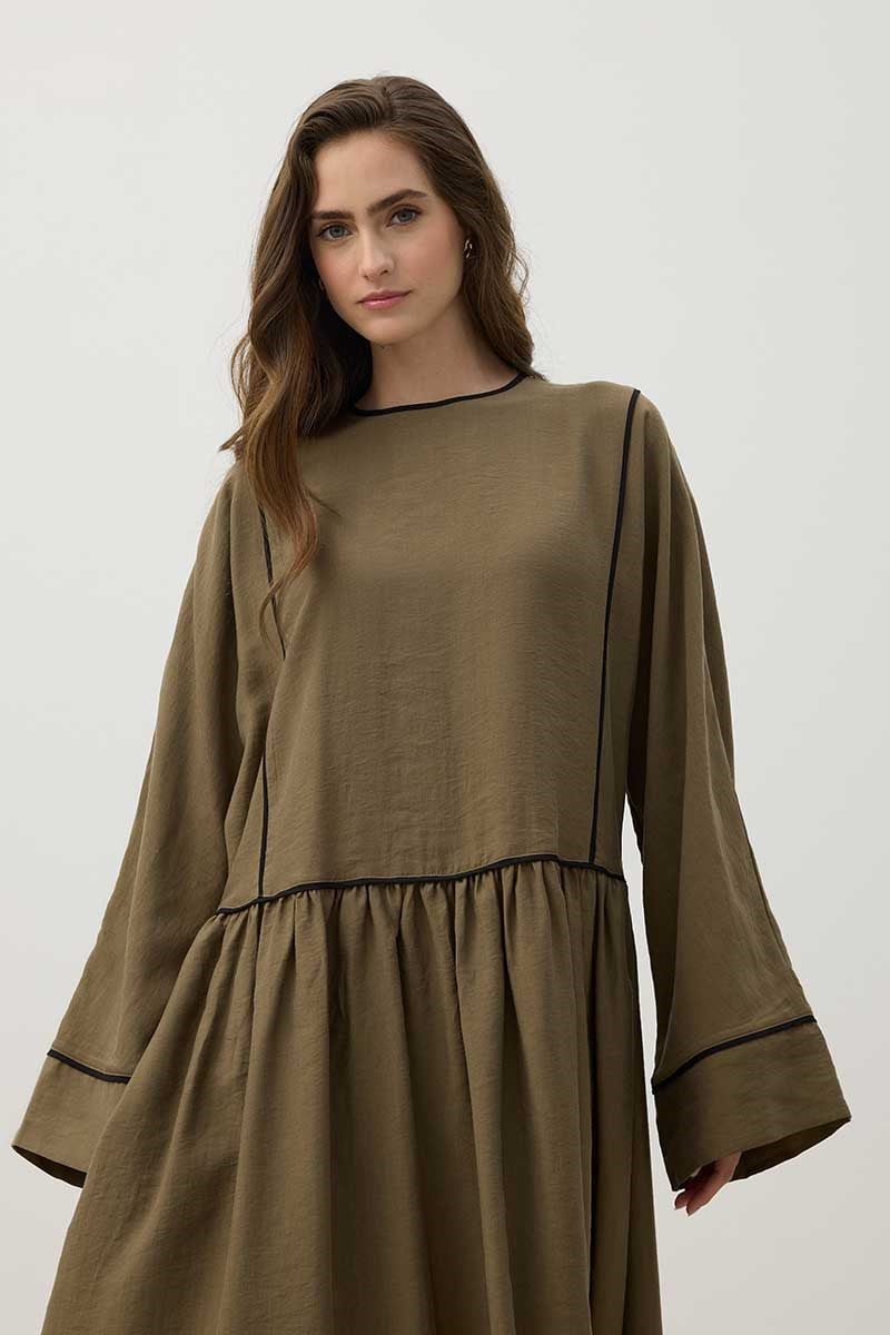 Kimono Kol Elbise Haki