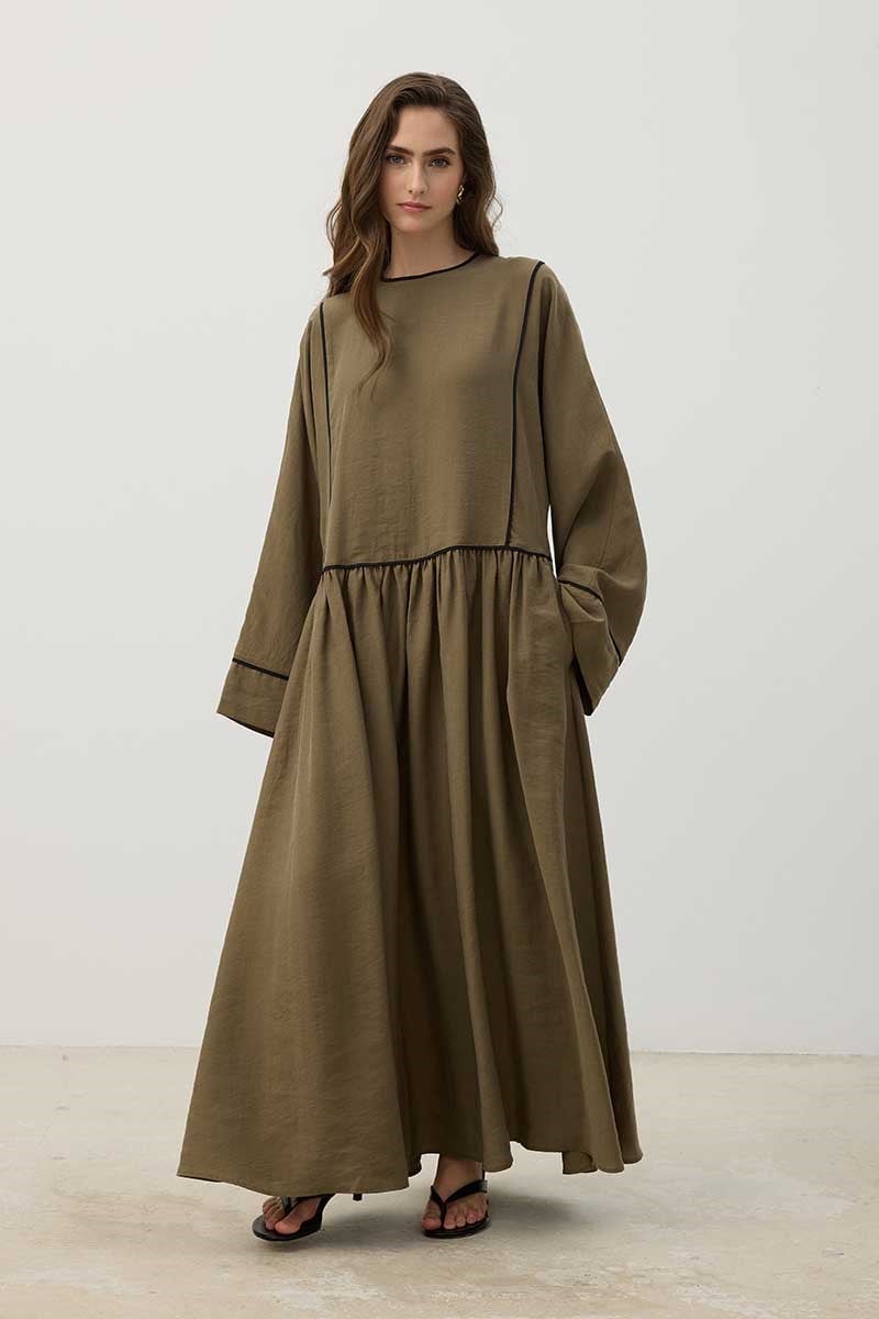 Kimono Kol Elbise Haki