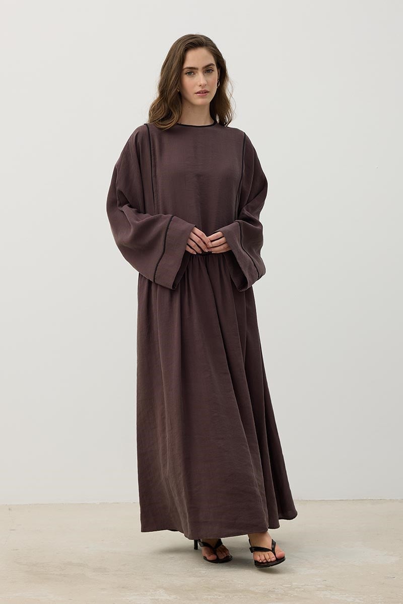 Kimono Kol Elbise Mürdüm