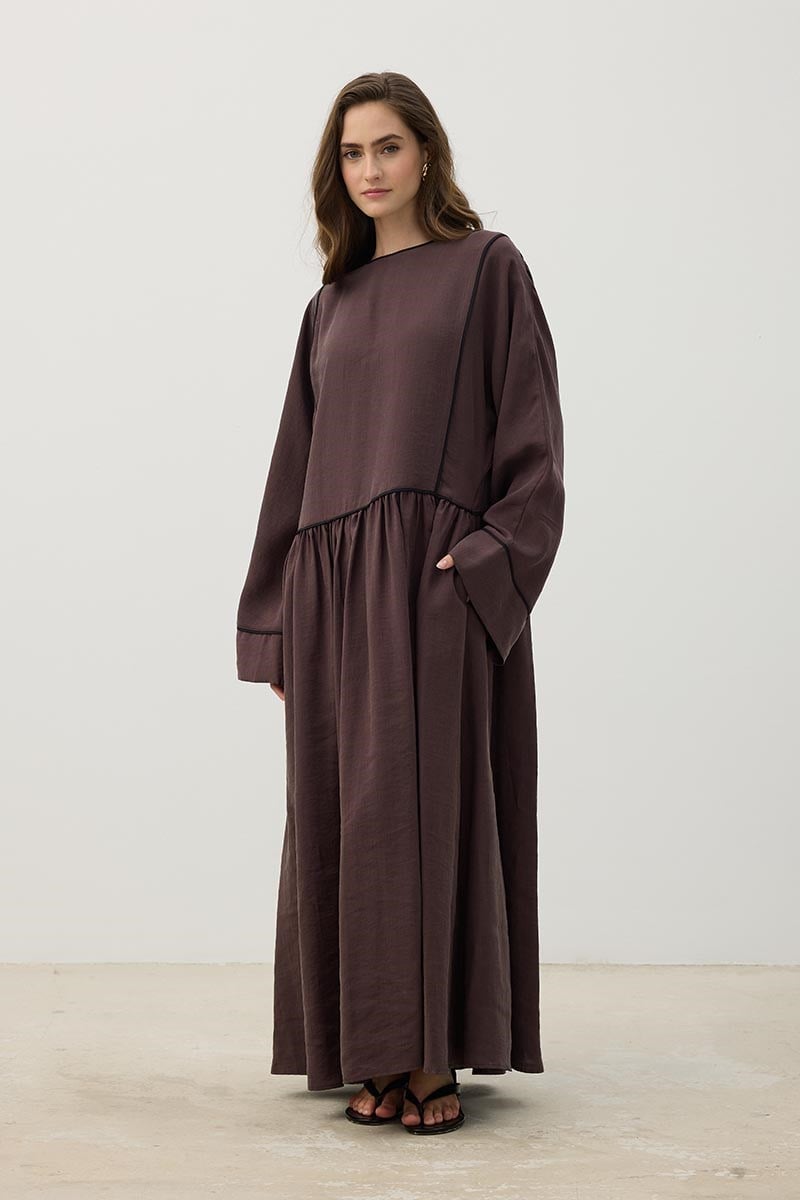 Kimono Kol Elbise Mürdüm