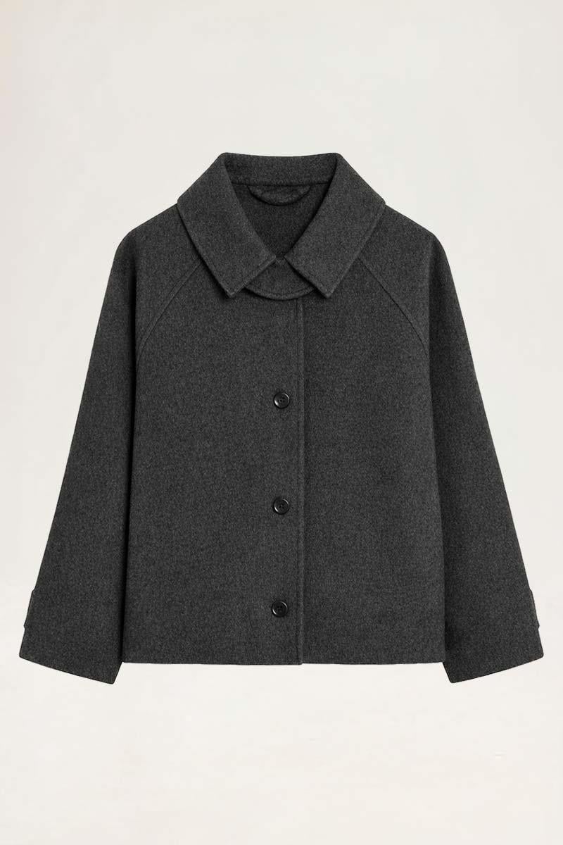 Kısa Kaşe Kaban Antrasit