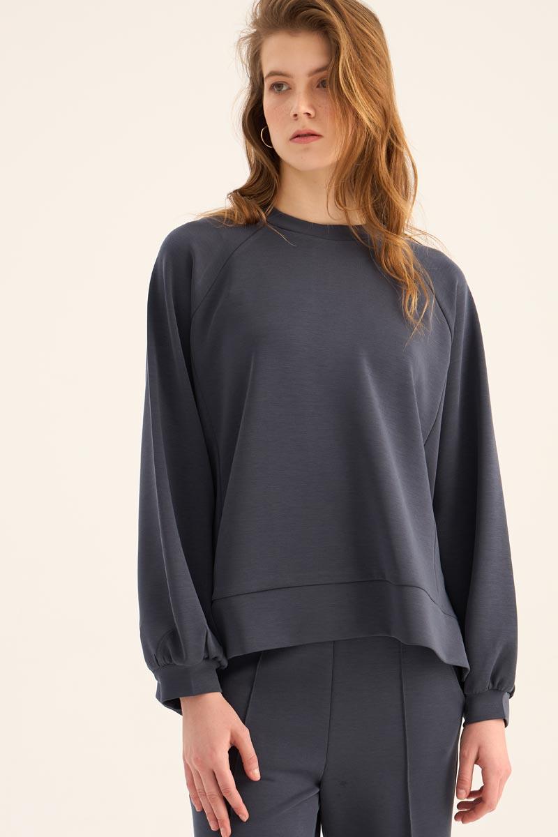 Kısa Modal Sweatshirt