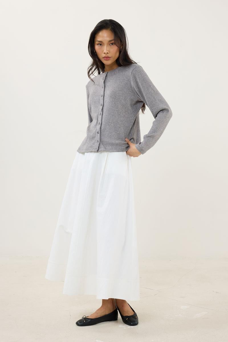 Kısa Triko Hırka Gri