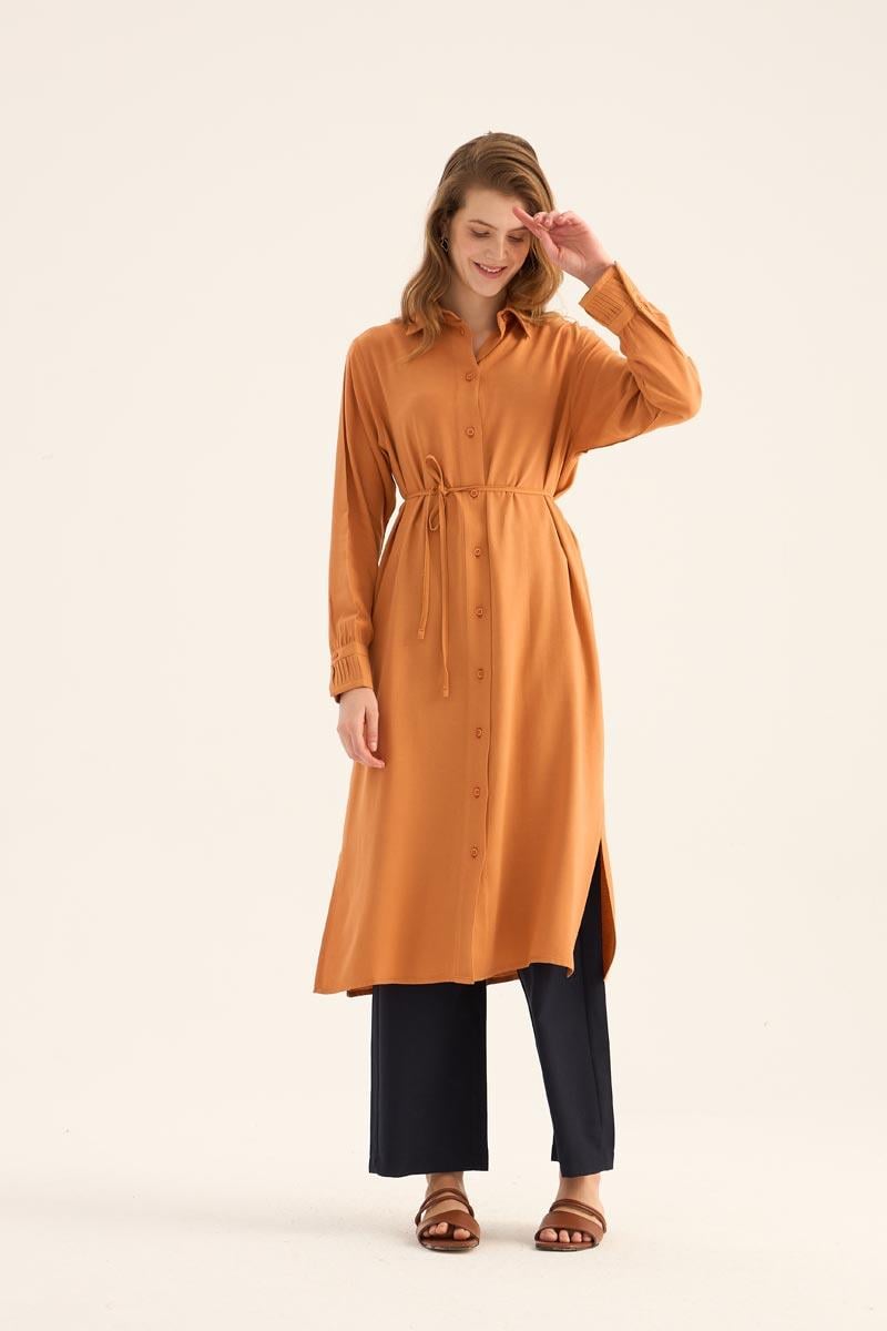 Manşeti Nervürlü Tunik