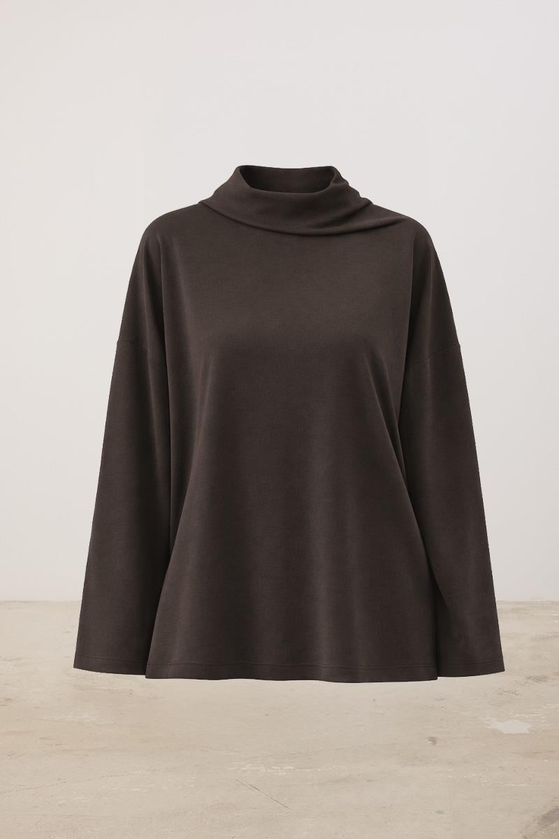 Mendil Yaka Modal Sweatshirt Kahverengi