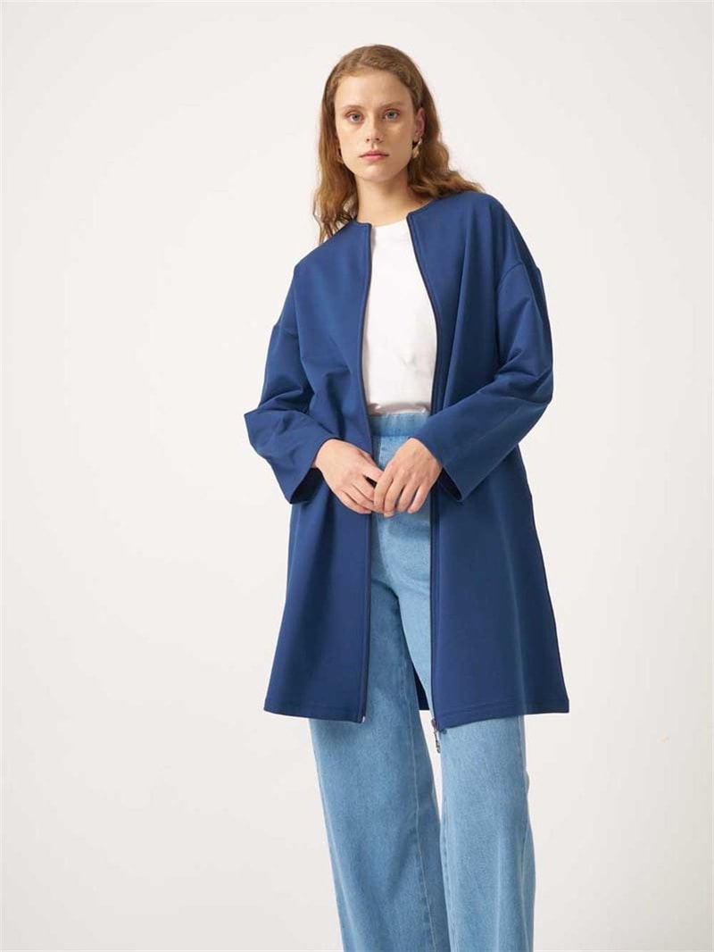 Önden Fermuarlı Sweatshirt