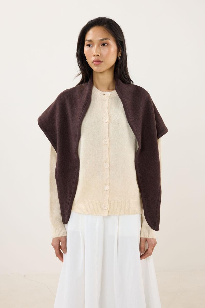 Örme Triko Atkı Acı kahve