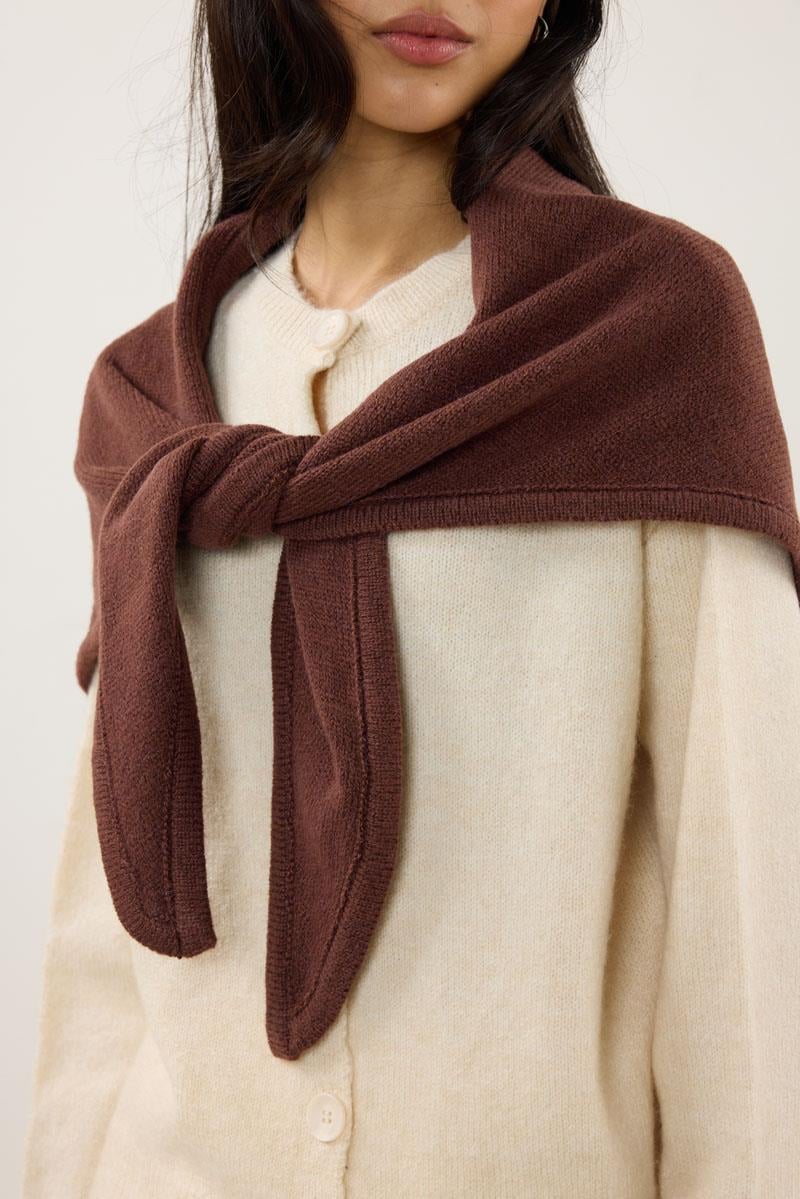 Örme Triko Atkı Tarçın