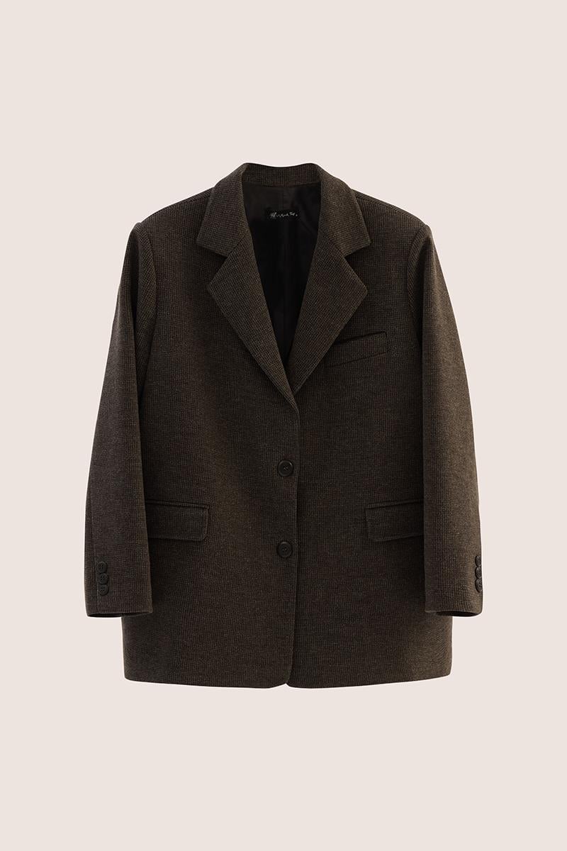 Oversize Kesim Kaşe Blazer