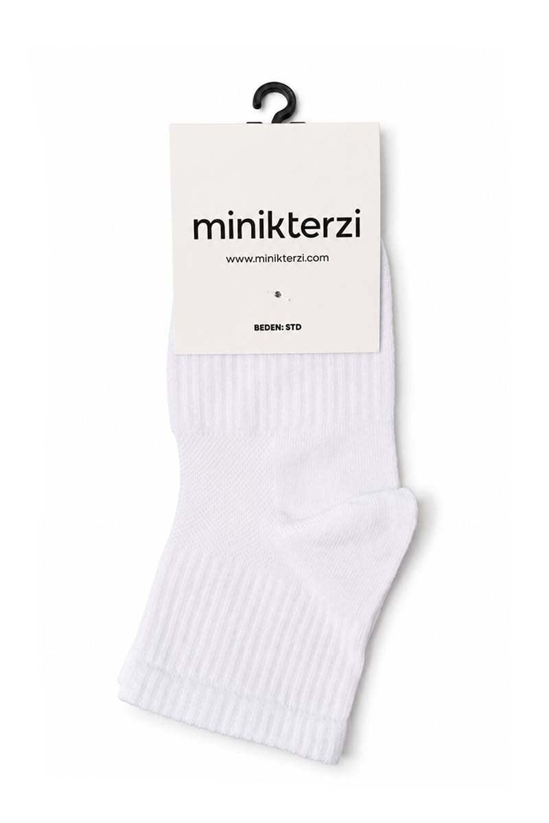 Pamuklu Kısa Konç Tenis Çorabı Beyaz