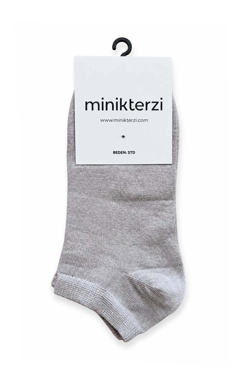 Pamuklu Patik Çorap Gri