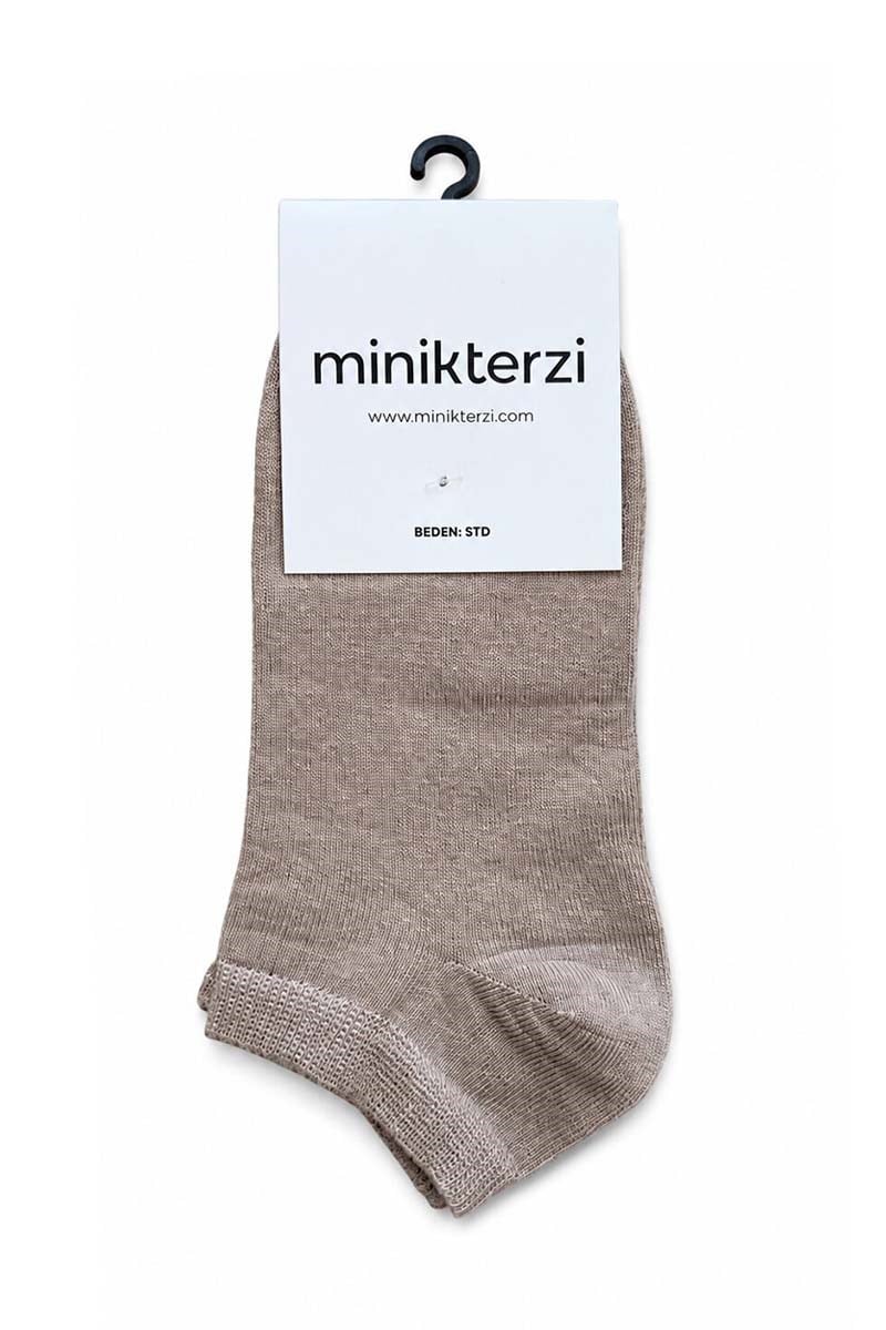 Pamuklu Patik Çorap Vizon