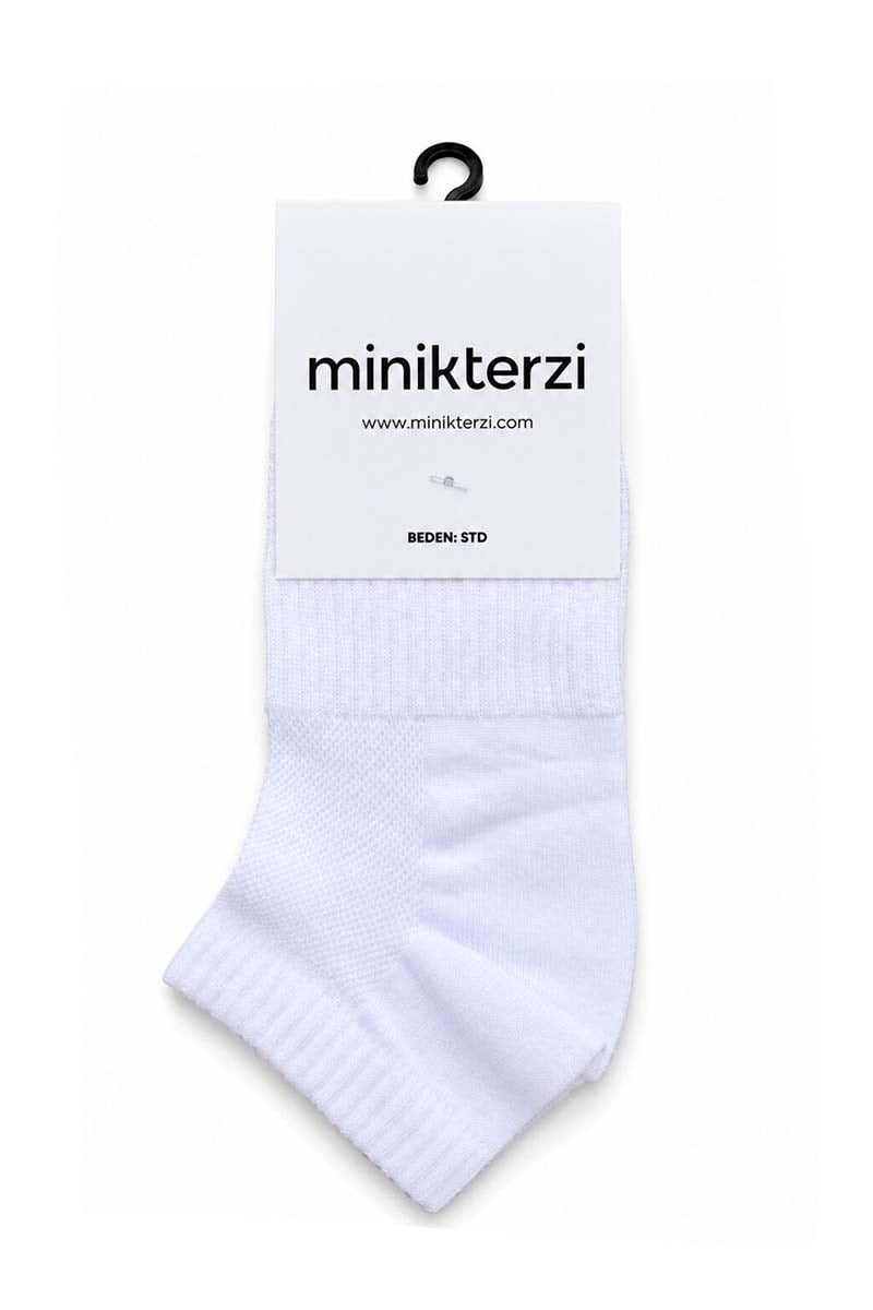 Pamuklu Patik Tenis Çorabı Beyaz