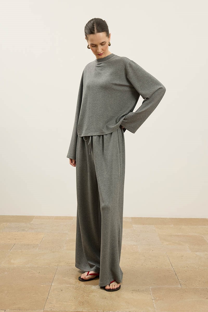 Rahat Kesim Basic Sweatshirt Antrasit