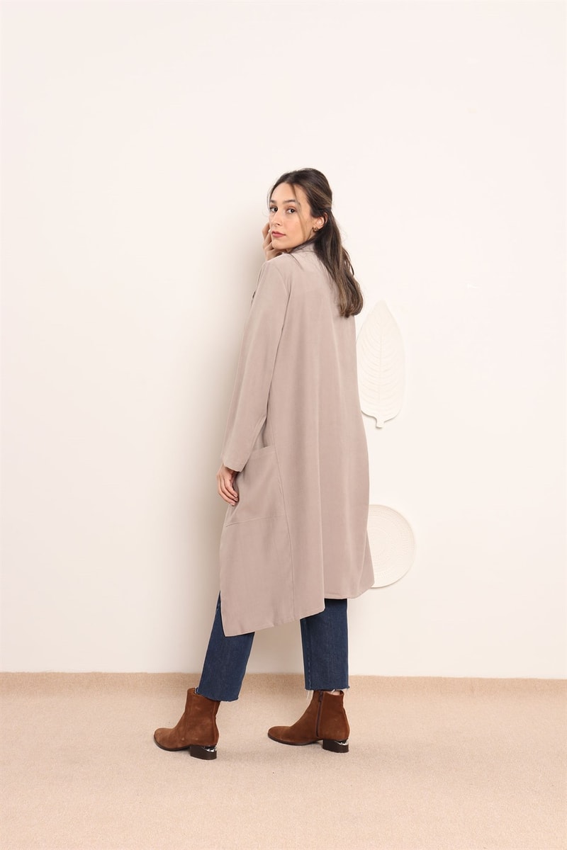 Rahat Kesimli Tencel Trençkot