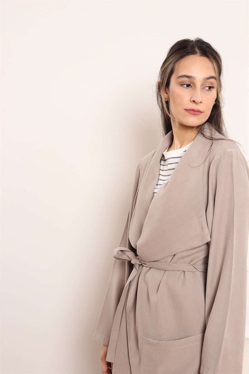 Rahat Kesimli Tencel Trençkot