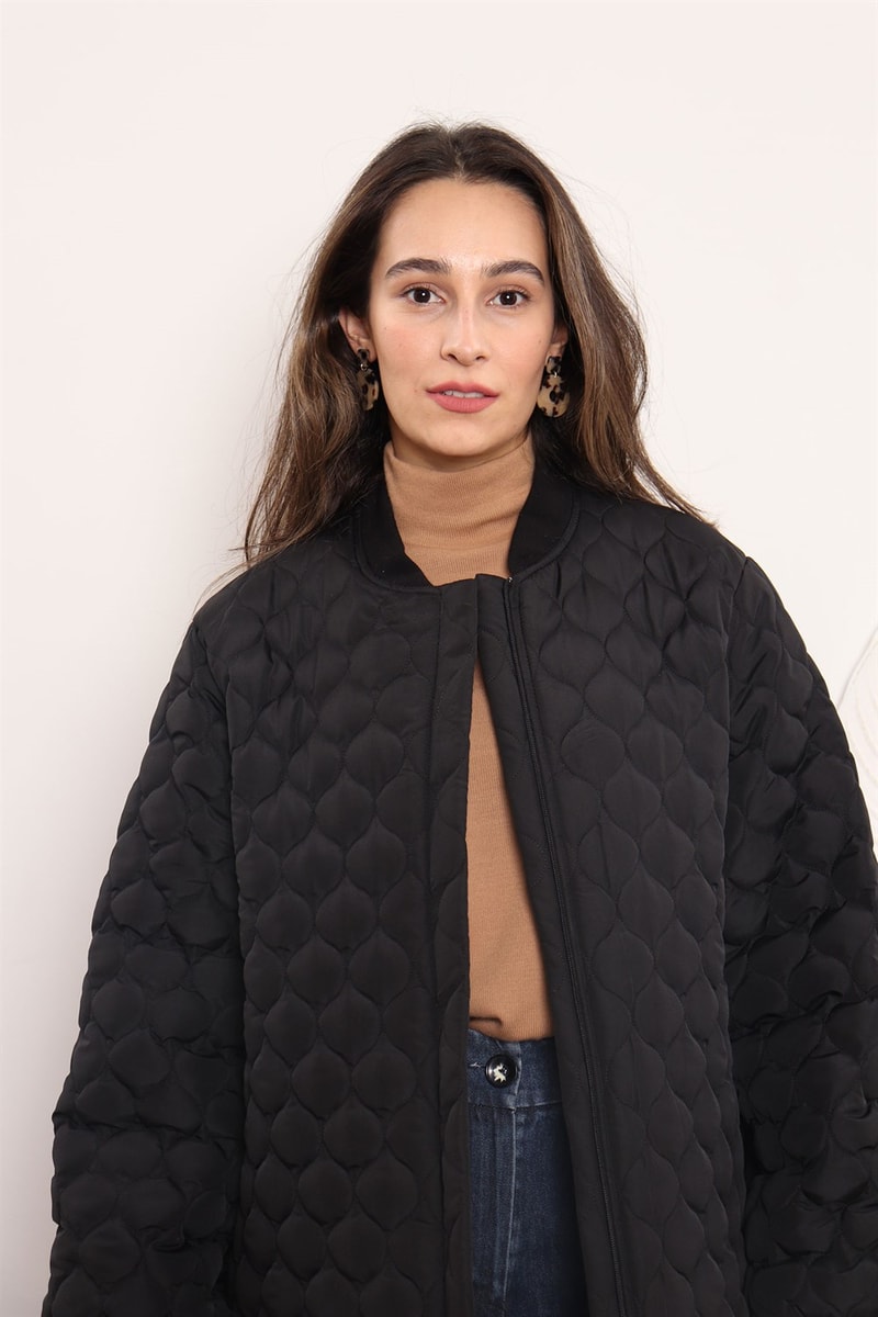 Ribanalı Puffer Mont