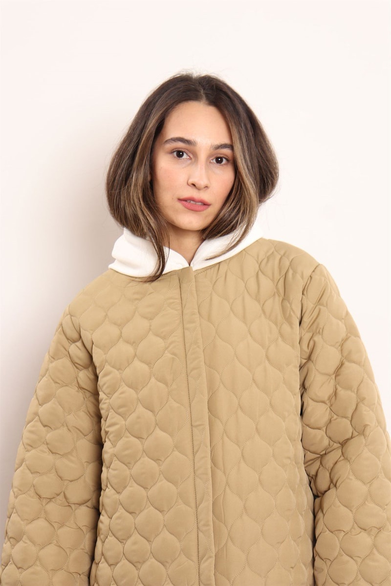 Ribanalı Puffer Mont