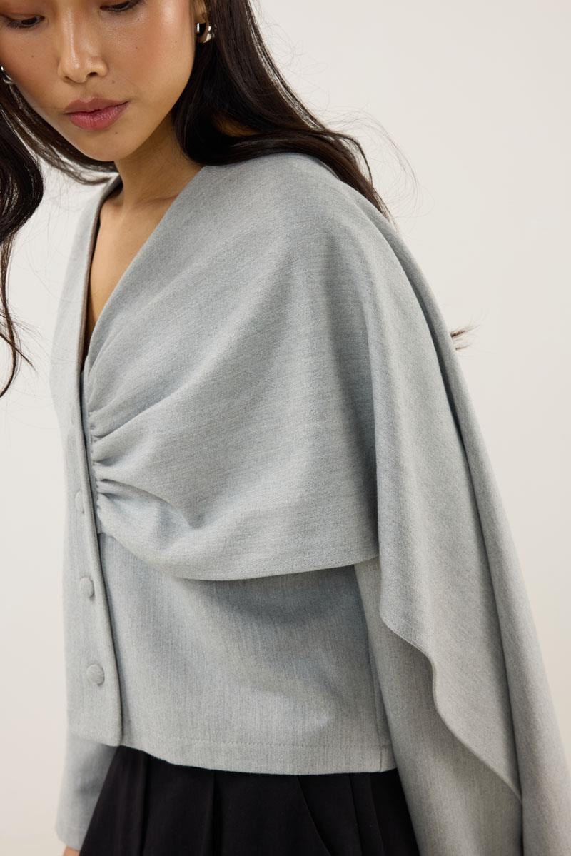 Şalı Çıkabilen Ceket Gri