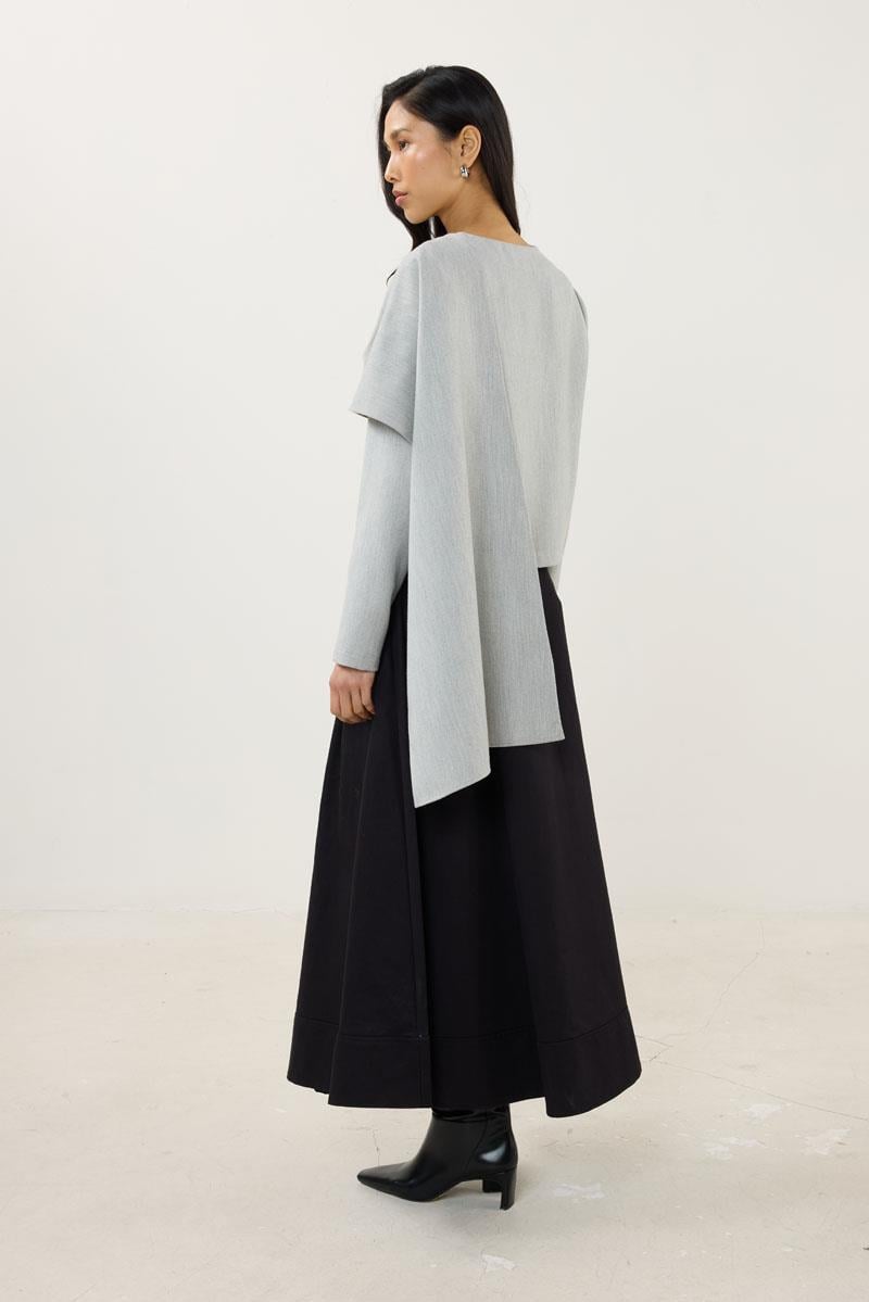 Şalı Çıkabilen Ceket Gri