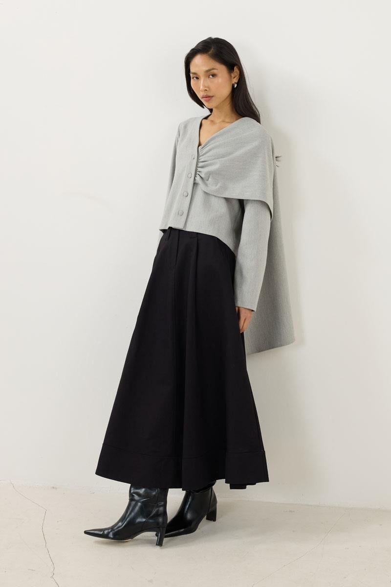 Şalı Çıkabilen Ceket Gri