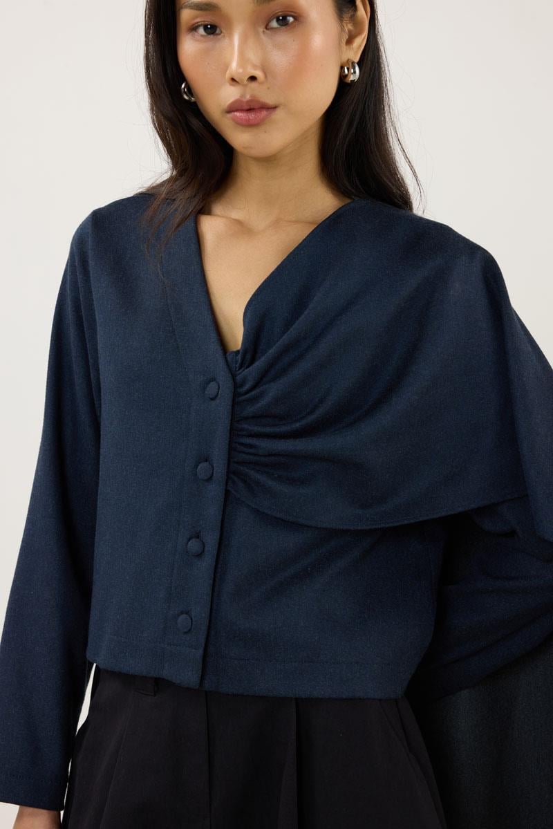 Şalı Çıkabilen Ceket Lacivert