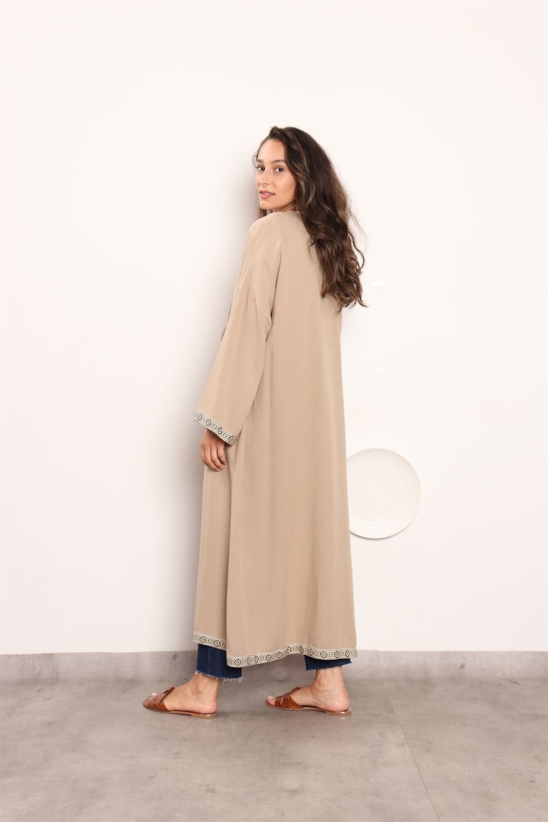 Şerit Detaylı Kimono