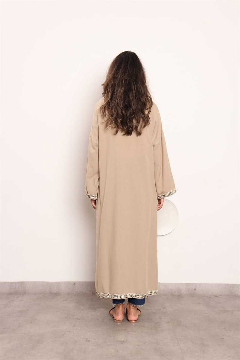 Şerit Detaylı Kimono