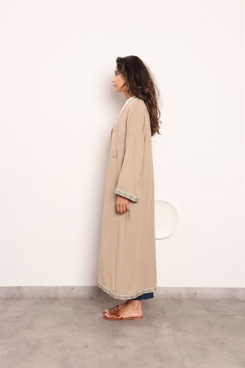 Şerit Detaylı Kimono