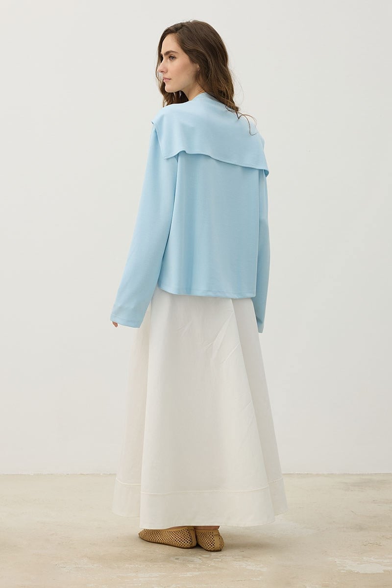 Seyyar Parçalı Sweatshirt Buz Mavisi