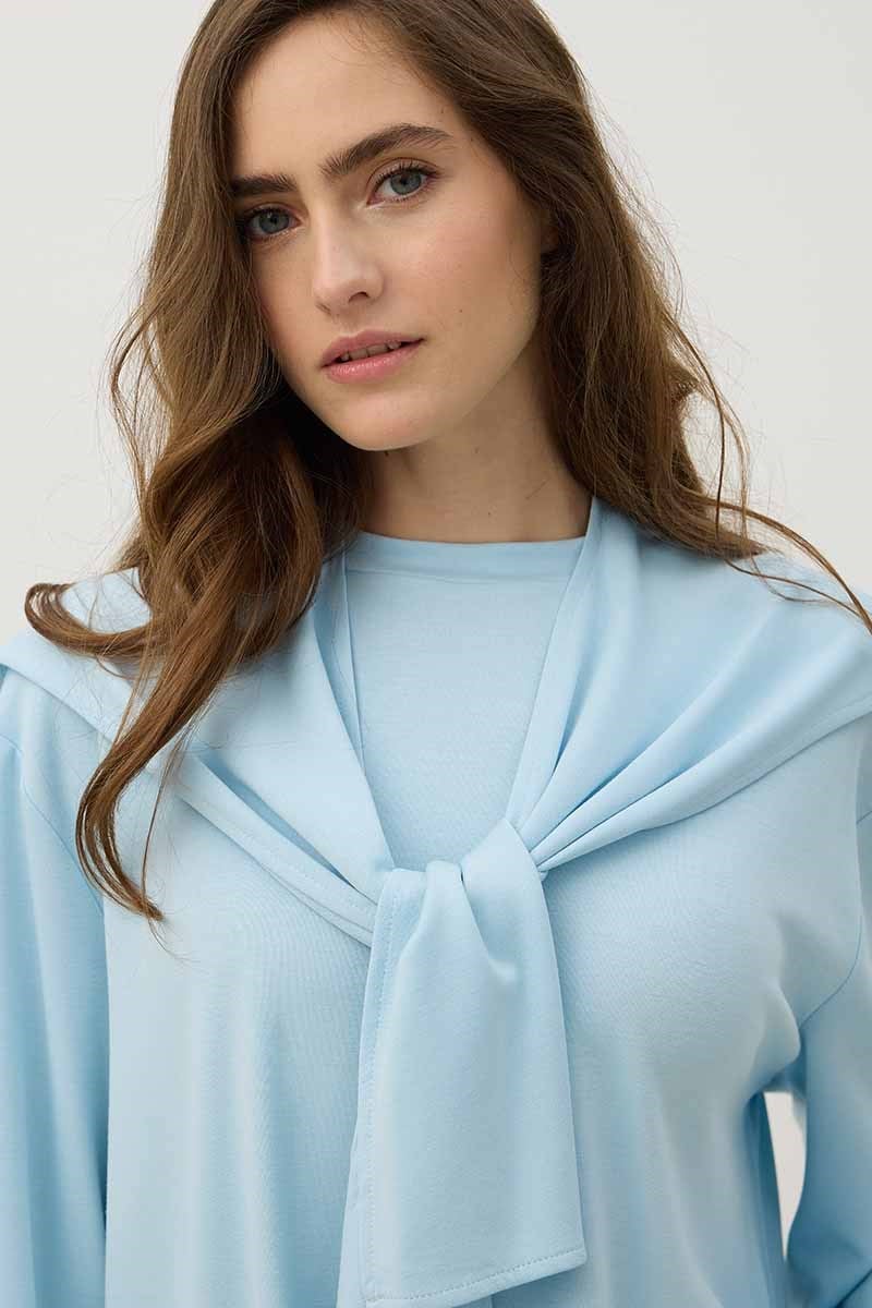 Seyyar Parçalı Sweatshirt Buz Mavisi