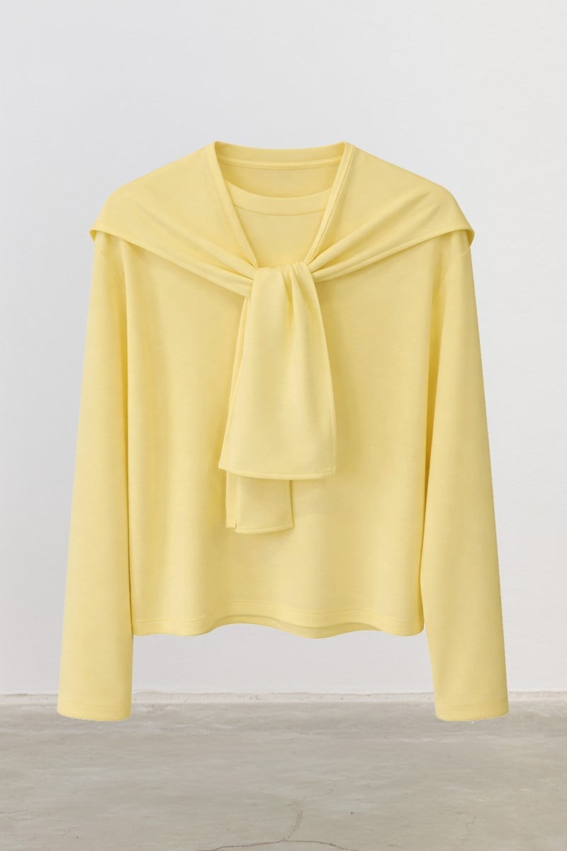 Seyyar Parçalı Sweatshirt Soft Sarı