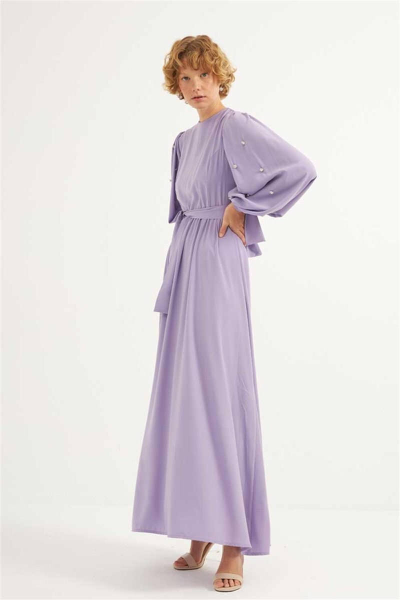 Taş İşlemeli Gece Elbisesi