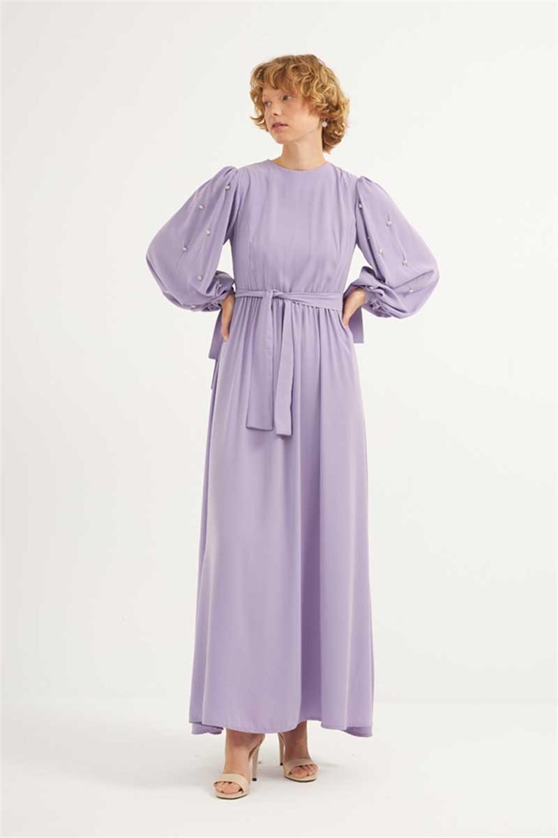 Taş İşlemeli Gece Elbisesi