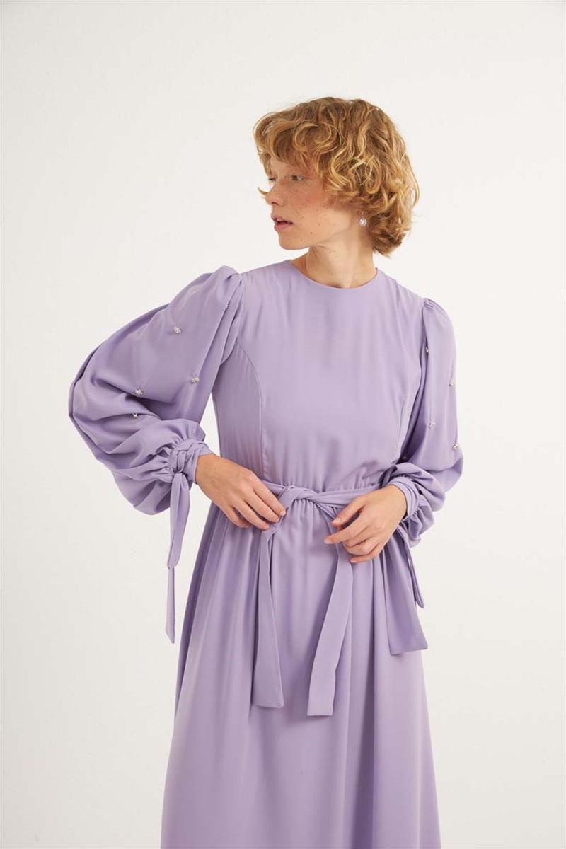 Taş İşlemeli Gece Elbisesi