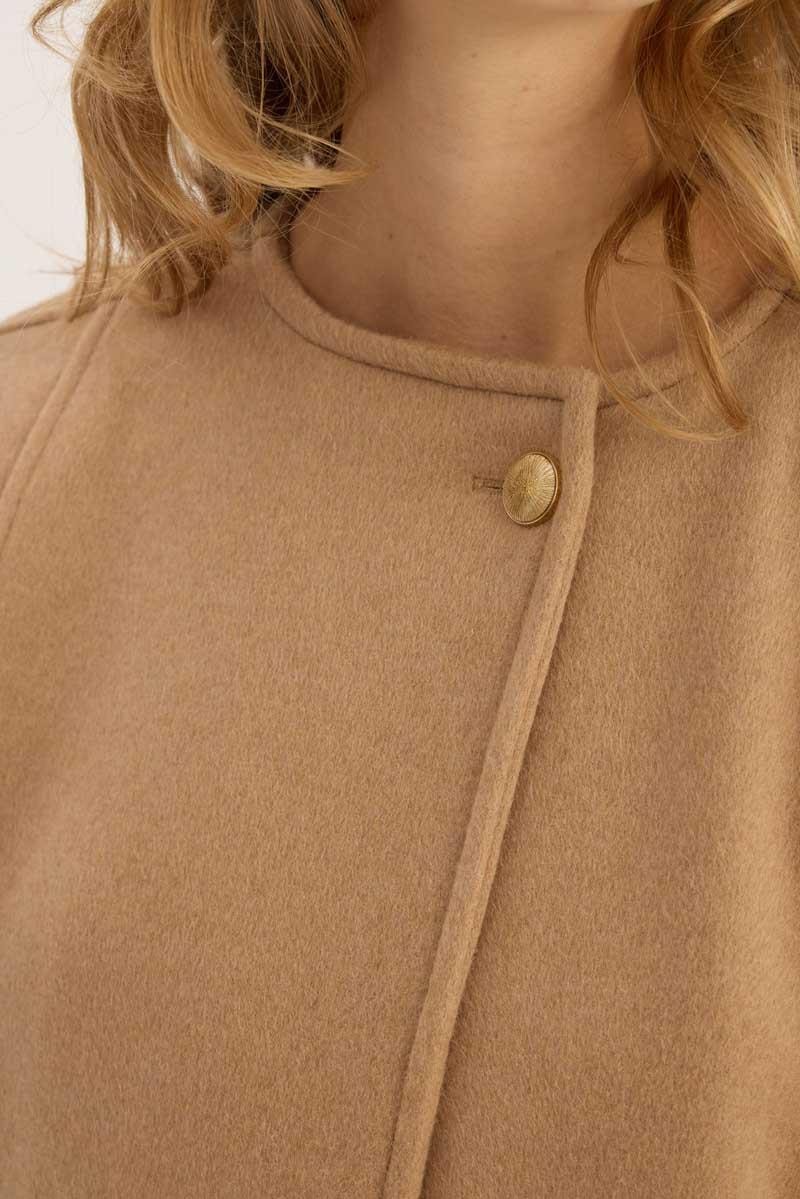 Tek Düğmeli Kaşe Ceket