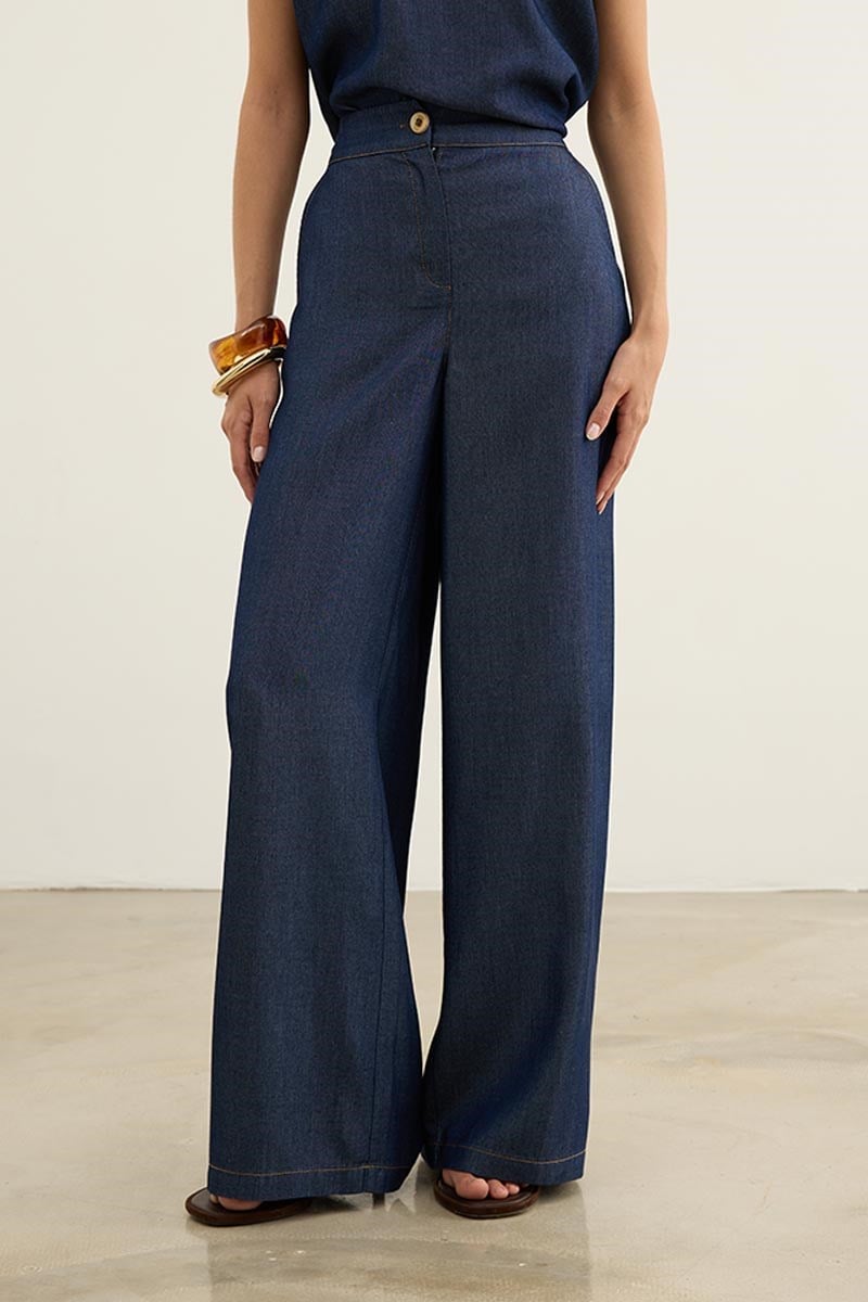 Tensel Denim Pantolon Lacivert