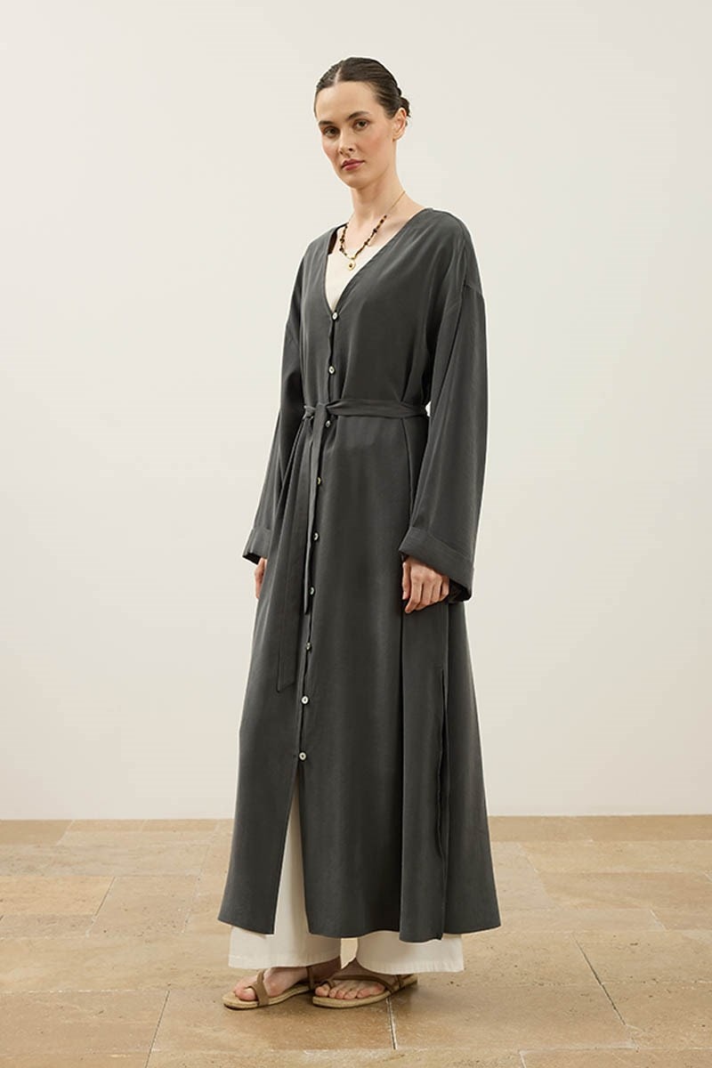 Uzun Modal Abaya Antrasit