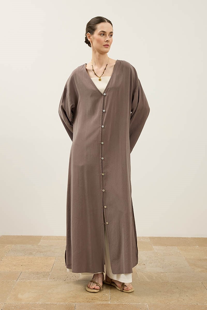 Uzun Modal Abaya Vizon