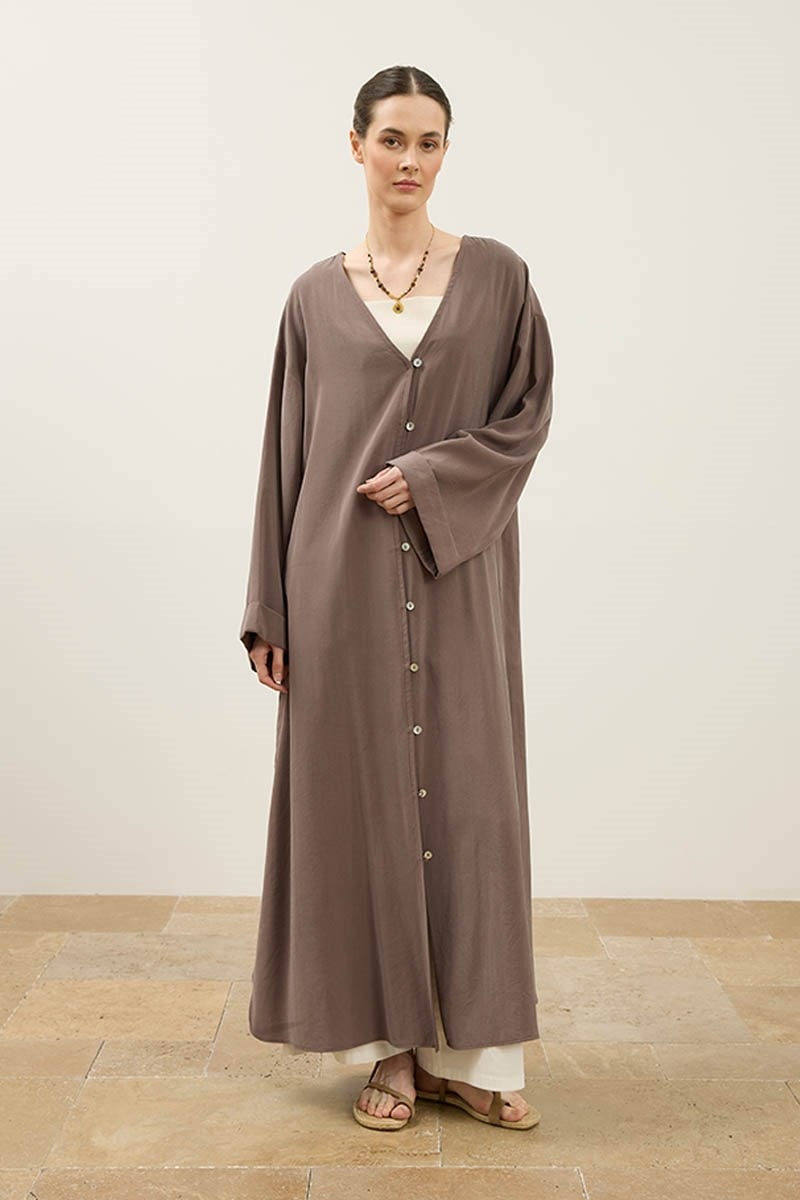 Uzun Modal Abaya Vizon