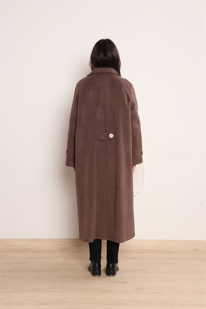 Yünlü Oversize Kaban