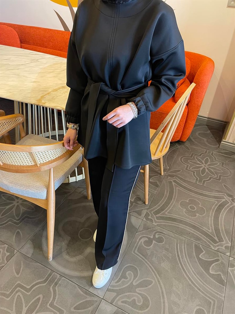 NOIRRETunikbağlamalı scuba sweatshirt