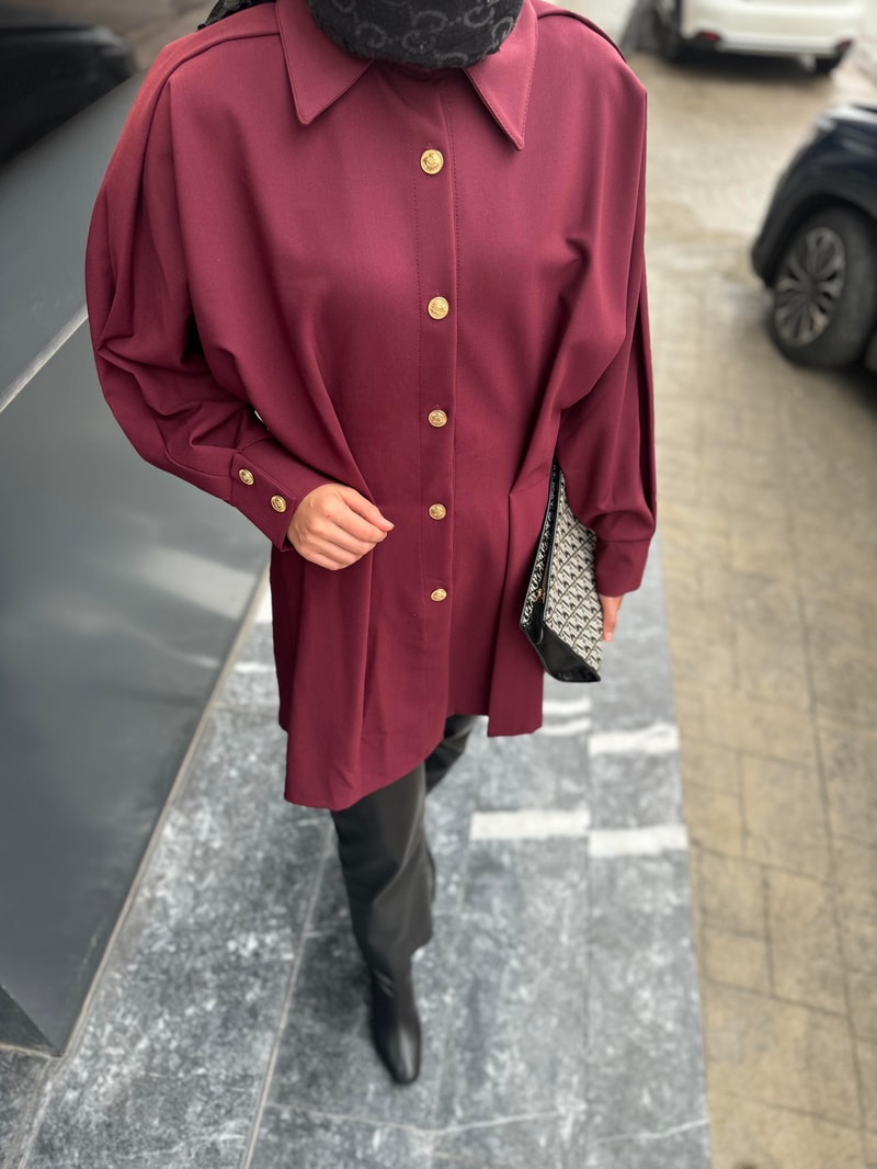 NOIRRE DESİGNCeketHera Ceket Bordo