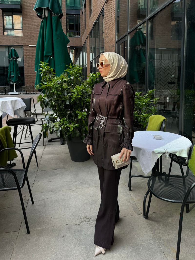 NOIRRE DESİGNTakımLilibeth Shine Takım kahve