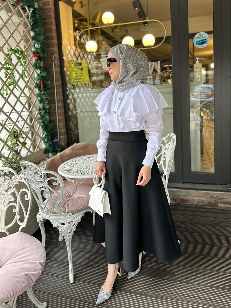 NOIRRE DESİGNGömlekOmuz Detaylı Gömlek (Beyaz)