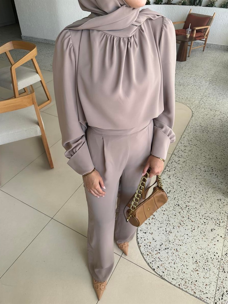 NOIRRE DESİGNTakımVizon Üçlü Kol Detaylı Takım 