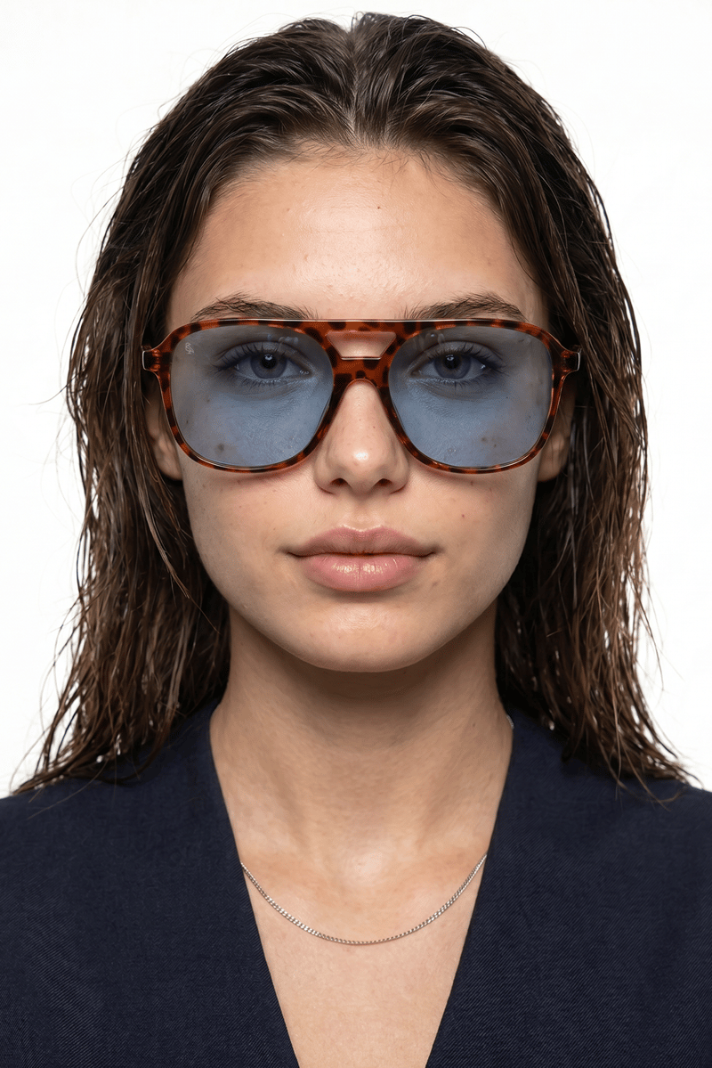Cleo New Leopard Blue Güneş Gözlüğü
