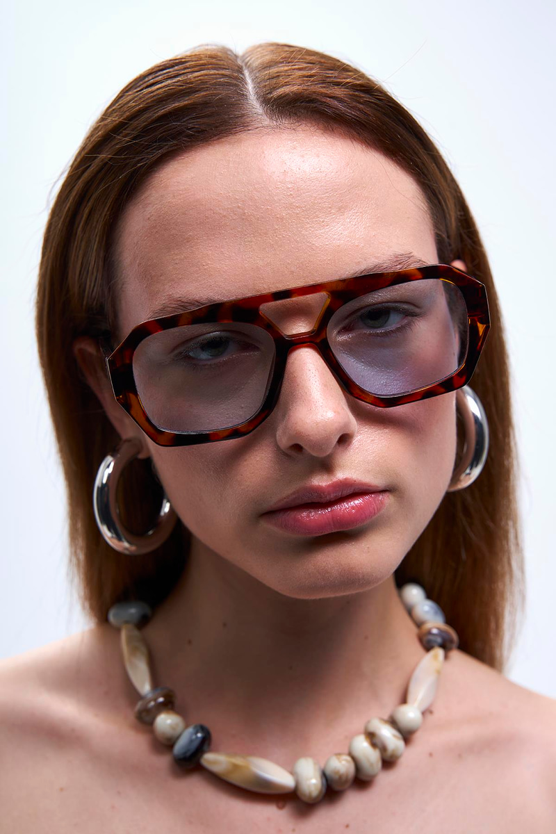 Kaitlyn Leopard Blue Güneş Gözlüğü